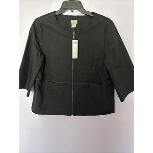 CHICOS  Jacket Women's CHICO's Size  1 Black  Zippered Jacket Nwt